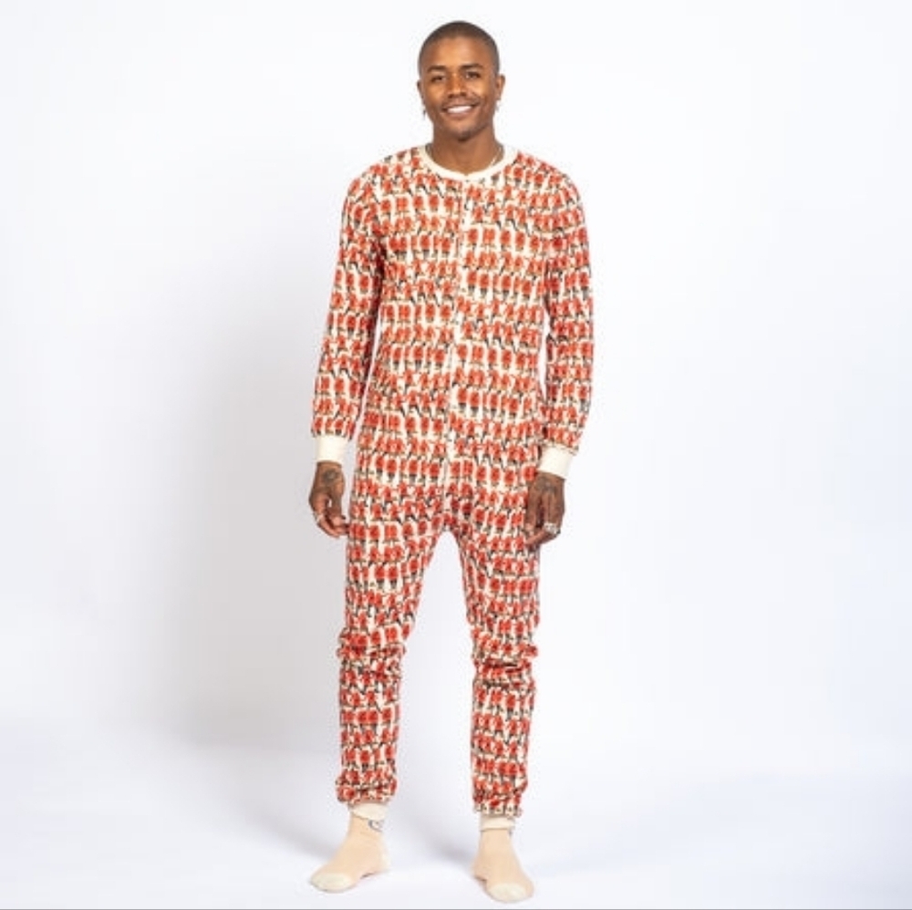 ARBORIST Christmas Winter Romper Pyjamas Size XL Unisex Soldiers Pattern